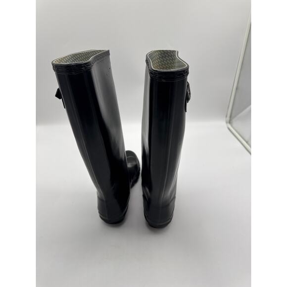Hunter Original Women's Tall Rain Boots - Black 16’~USA SIZE 7M/8F - Picture 3 of 8